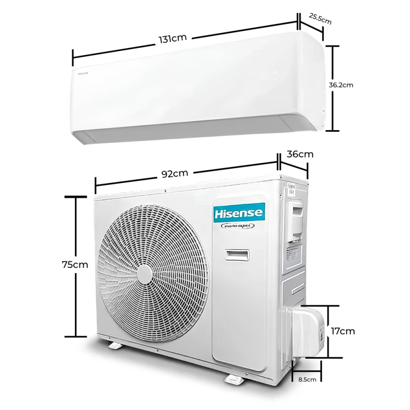 Hisense Aire acondicionado split inverter de 36000btu gas r32 atr362gu
